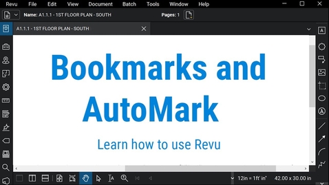 Thumbnail for Bookmarks and AutoMark in Revu (v.18, 19, 20)