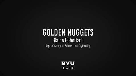 Thumbnail for Blaine Robertson GOLDEN NUGGETS