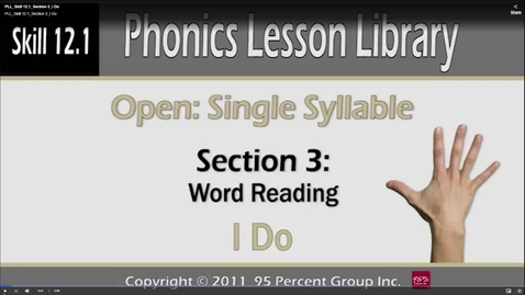 Thumbnail for PLL_Skill 12.1_Section 3_I Do - PLL Skill 12.0 - Phonics Lesson Library Multisyllable Skills