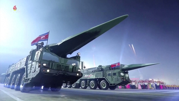 Military hardware paraded on North Korea anniversary