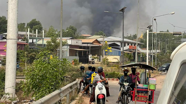 Junta aircraft target anti-junta forces near the Thai-Myanmar border