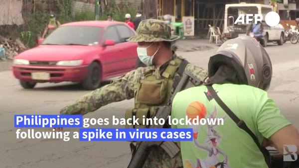Philippines reimposes quarantine measures as virus infections soar