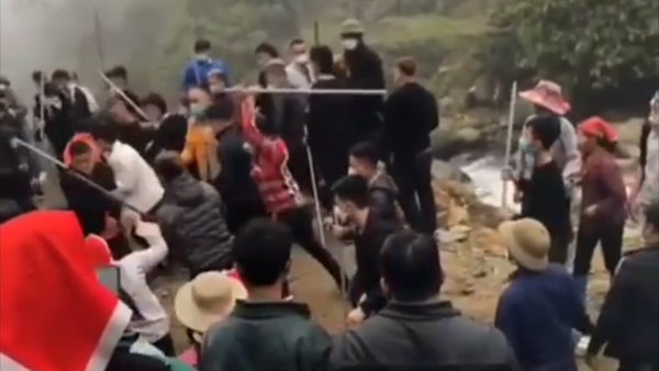 Thugs attack residents protesting a hydropower plant in northern Vietnam