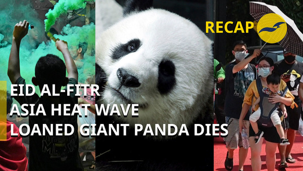Eid al-Fitr celebrations, a severe heat wave in Asia, and a loaned giant panda’s death