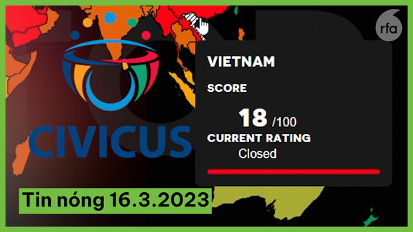 CIVICUS: Việt Nam đàn áp giới hoạt động trong năm 2022 với cáo buộc “trốn thuế”.