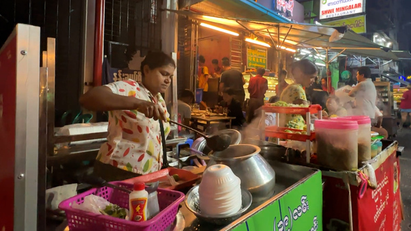 A vendor on Yangon’s food street talks about her business post coup