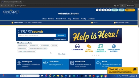 Thumbnail for Finding Books and Ebooks in LIBRARYsearch