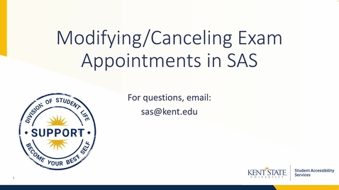 Thumbnail for Modifying &amp; Canceling Testing Appointments in the SAS Testing Center 
