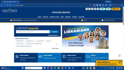 Thumbnail for Finding Articles in LIBRARYsearch