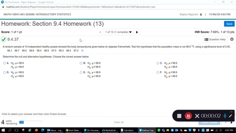 Thumbnail for Section 9.4 Homework Problem 1