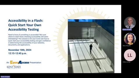 Thumbnail for Accessibility in a Flash Quick Start Your Own Accessibility Testing 2024