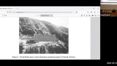 Thumbnail for Lecture 23 Spring 2025-NPRE 402-Nuclear Power Engineering-Dr Magdi Ragheb Sections D3, D4, ONL