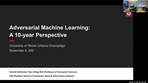 Thumbnail for DLS - Patrick McDaniel, &quot;Adversarial Machine Learning: A 10-year Perspective&quot;