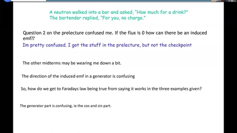 Thumbnail for Lecture # 17 PHYS 212 4 pm Lecture A4 Fall 2020