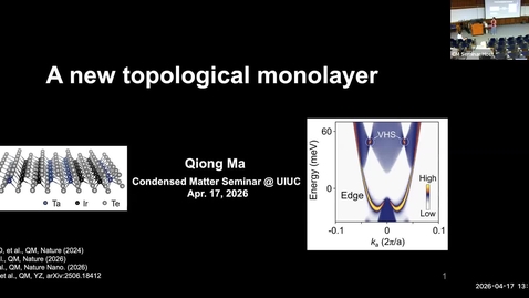Thumbnail for Condensed Matter Seminar - Qiong Ma, Boston College
