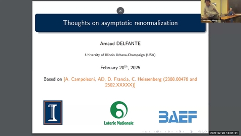 Thumbnail for Arnaud Delfante - Thoughts on asymptotic renormalization