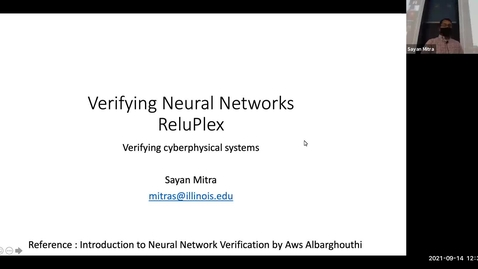 Thumbnail for entry ECE/CS 584 CPS, Embedded System Verification, Reluplex