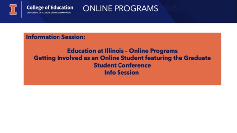 Thumbnail for Getting Involved as an Online Student featuring the Graduate Student Conference