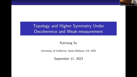 Thumbnail for ICMT Seminar: Kaixiang Su, UCSB, 9/11/2024