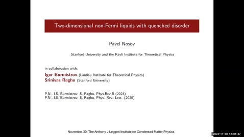 Thumbnail for AJL-ICMT Special Seminar-Thursday: : Pavel Nosov, Stanford University, 11/30/23