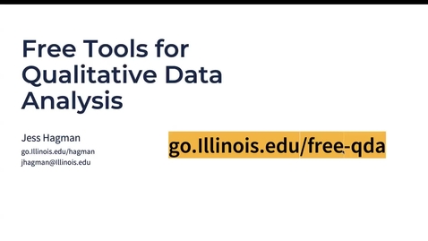 Thumbnail for Savvy Researcher - Free Tools for Qualitative Data Analysis