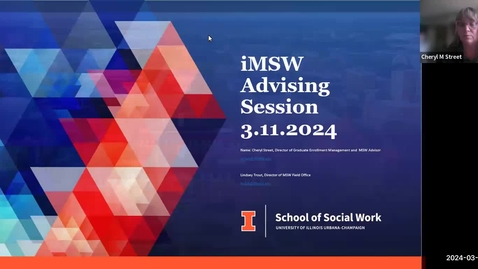 Thumbnail for entry MSW Online Advanced Clinical Advising Session