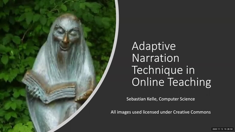 Thumbnail for entry Adaptive Narration Technique in Online Teaching - Fall 2020 IT Pro Forum