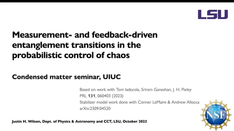 Thumbnail for AJL-ICMT Seminar: Justin Wilson, Louisiana State University, 11/13/2024