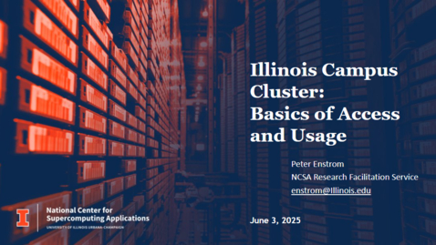 Thumbnail for Getting Started on the IL Campus Cluster
