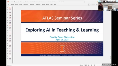 Thumbnail for ATLAS Seminar Series: Exploring AI in Teaching &amp; Learning