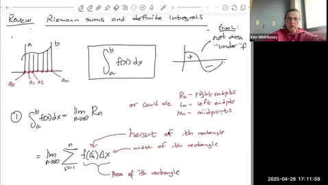 Thumbnail for Exam 3 review,  part 1: definite integrals, FTC 