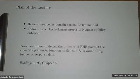 Thumbnail for [ECE 486, SP '24] Lecture 21, 04/15/2025