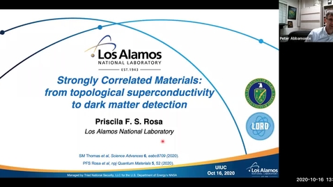Thumbnail for entry Condensed Matter Seminar - Priscila Ferrari Silveira Rosa, Los Alamos National Laboratory