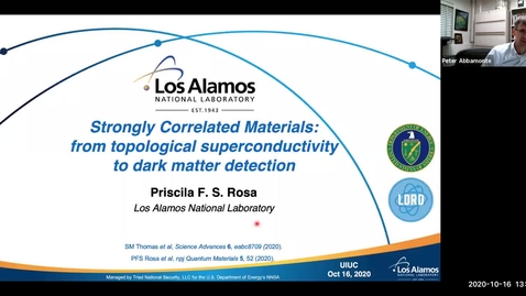 Thumbnail for Condensed Matter Seminar - Priscila Ferrari Silveira Rosa, Los Alamos National Laboratory