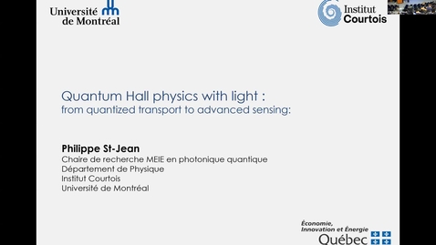 Thumbnail for Condensed Matter Seminar - Philippe St-Jean, University of Montreal