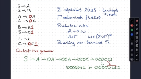 Thumbnail for entry Sep 14: Context-free grammars