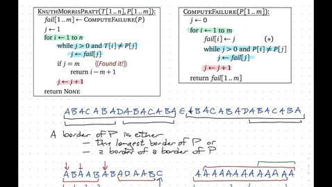 Thumbnail for entry 15. String matching via careful failure