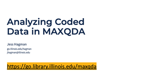 Thumbnail for Savvy Researcher: Analyzing Coded Data in MAXQDA