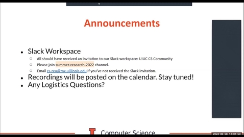 Thumbnail for Summer Research Program Lunch and Learn: How to do research part 1