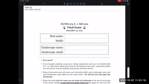 Thumbnail for CS 374 Fall 2021 Section A Final Review Session