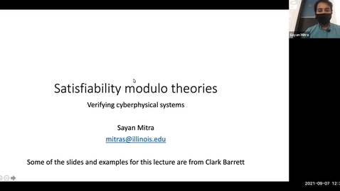 Thumbnail for ECE/CS 584 CPS, Embedded System Verification, SMT