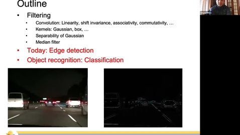 Thumbnail for entry ECE 484 Lectures 5: Perception 2. Edge detection, intro to object recognition