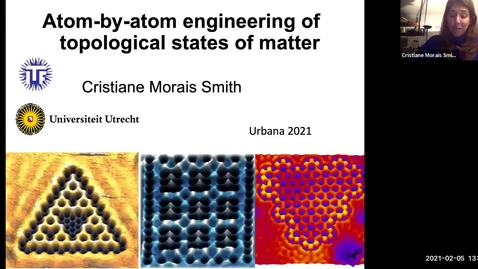 Thumbnail for Condensed Matter Seminar - Cristiane Morais Smith, Utrecht University