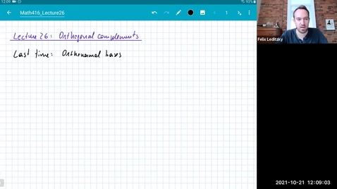 Thumbnail for MATH 416 Abstract Linear Algebra: Lecture 26