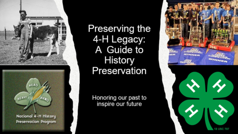 Thumbnail for National 4-H History Orientation -  Session 2