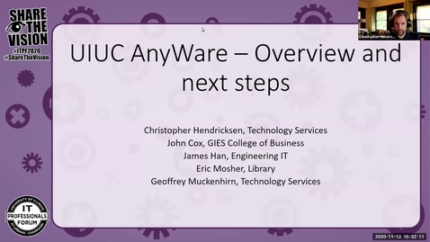 Thumbnail for UIUC AnyWare - Overview and Next Steps - Fall 2020 IT Pro Forum