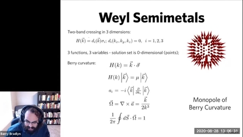 Thumbnail for Condensed Matter Seminar - Barry Bradlyn, University of Illinois at Urbana-Champaign