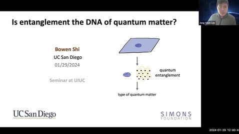 Thumbnail for AJL-ICMT Seminar: Bowen Shi, University of California, San Diego, 1/29/2024