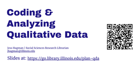 Thumbnail for Coding and Analyzing Qualitative Data - Savvy Researcher - Spring 2025