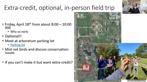 Thumbnail for NRES 101 - Extra Credit Field Trip